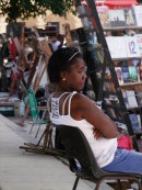 Cuban Lady, Plaza Armas, Havana
