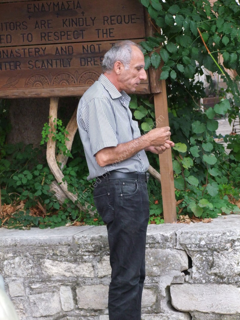 Cypriot at Chrysoroyiatissa Monastery, Troodos Mountains