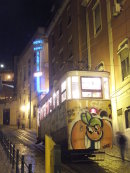 Elevator up Hillside at Night