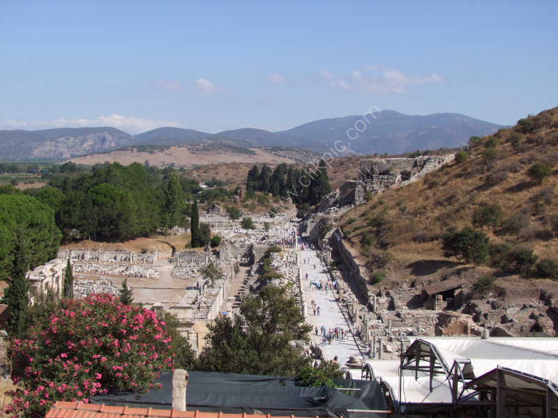 Processional Way viewed from Roman Terraced House, Ephesus