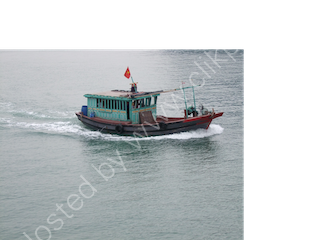 Ferry Boat Underway, Halong Bay