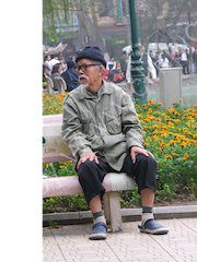 Old Vietnamese Man, Ho Hoan Kiem Lake Park, Hanoi