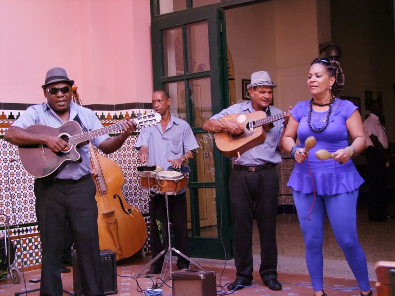 Cuban Musicians at Hotel Saratoga, Prado, Havana