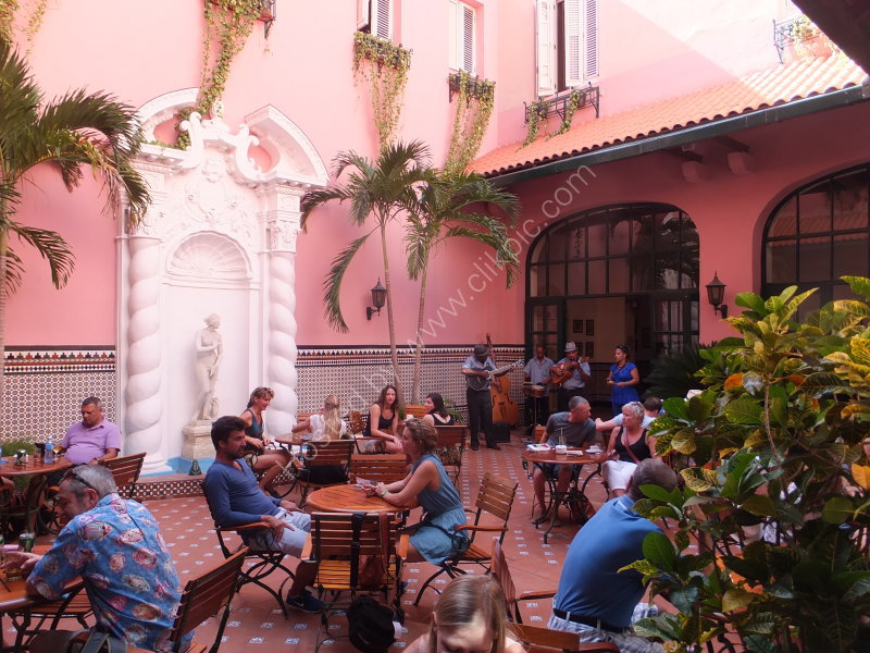 Outdoor Cafe at Hotel Saratoga, Prado, Havana