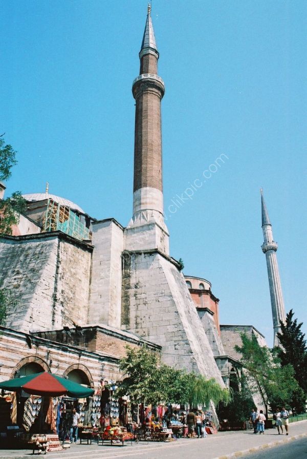 Minaret, Haghia Sophia Museum, Istanbul, Turkey