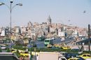 Euopean Side of Istanbul with Galata Bridge & Galata Tower in Background, Turkey