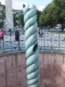 Damaged Roman Bronze of 3 Intertwined Snakes, adjacent to Blue Mosque, Istanbul