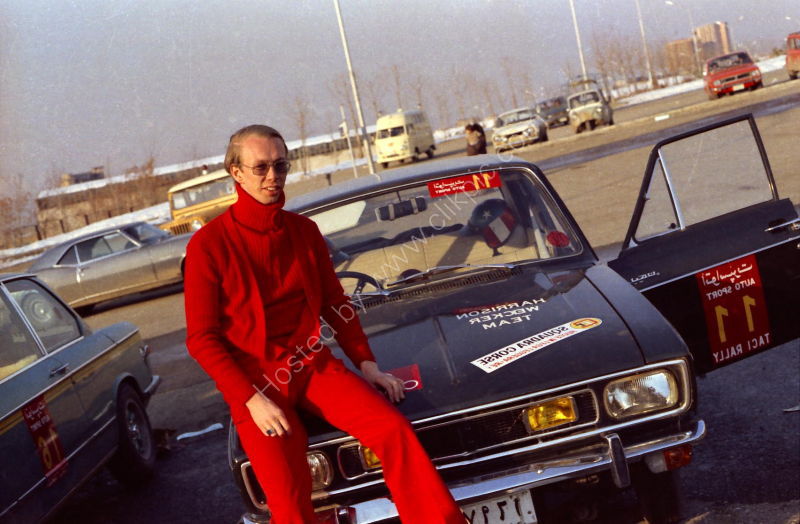 Jonathan Harrison at Car Rally Start, Tehran, Iran