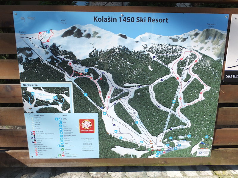 Map of Ski Runs, Kolasin