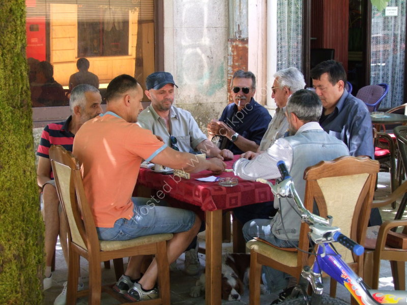 Montenegrans playing Dominos, Cetinji