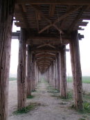 Underneath Old U Bein Teak Bridge (built 1782)