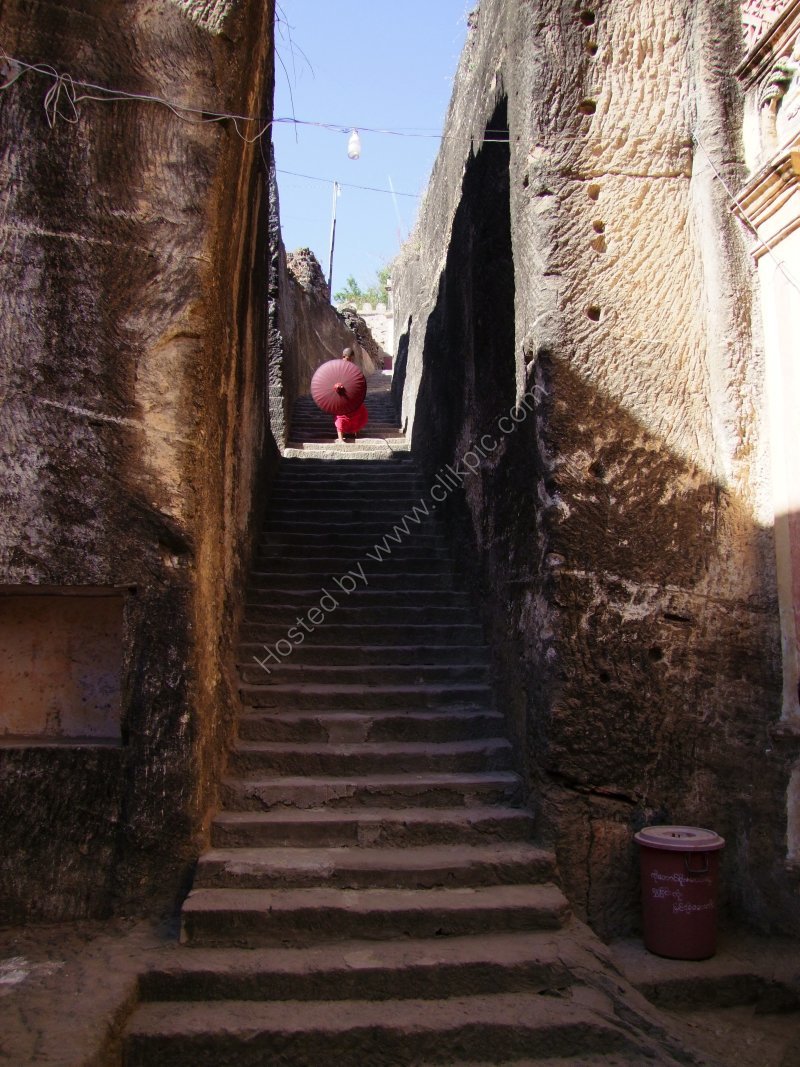 Rock Steps to Pakokku Rock Cave Temples