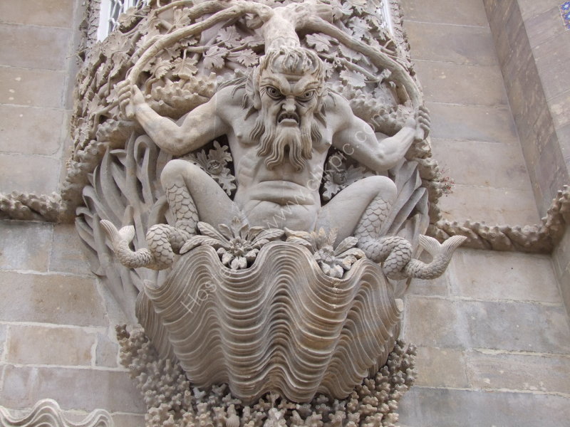 Unusual Detail on Window at Palacio Pena