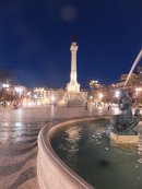 Praca Dom Pedro IV at Night