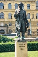 Statue of Antonin Duvorak outside Rudolfinum, Old Town, Prague