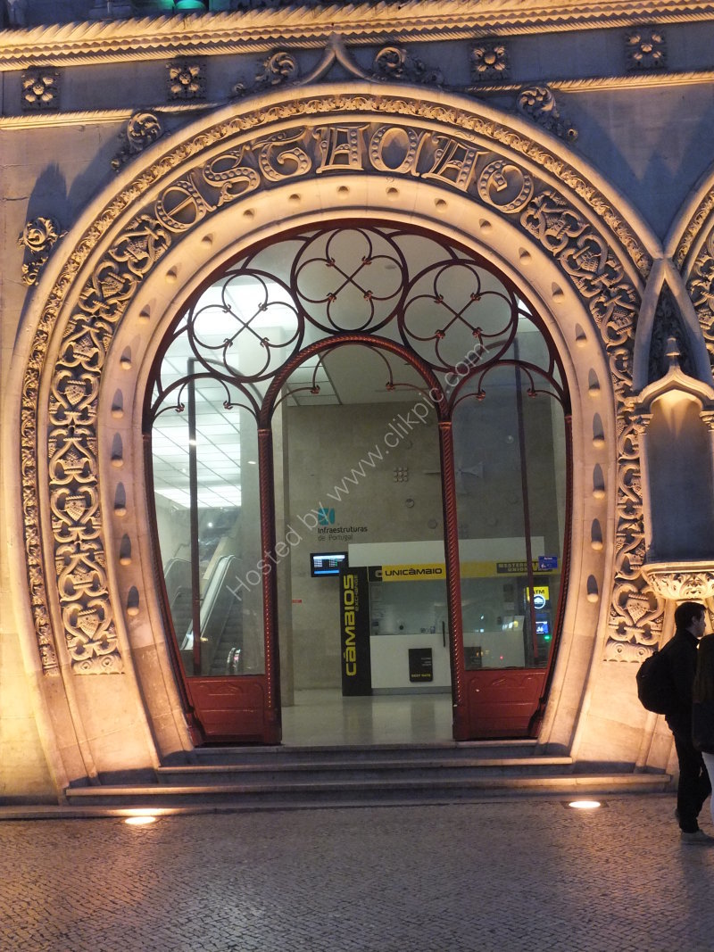 Ornate Entrance to Rossio Train Station