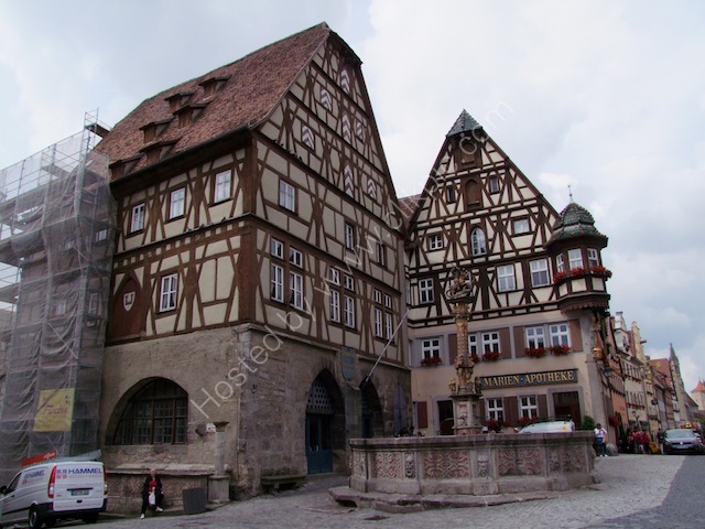 Meat & Dance Hall & St George's Fountain, Rothenburg
