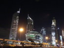 Buildings on Sheik Zayed Road at Night, Dubai 2019