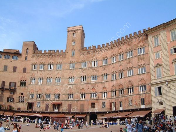 Buildings on Piazza del Campo, Sienna, Tuscany