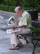 Spaniard Reading Paper, Paseo Alamada, Marbella