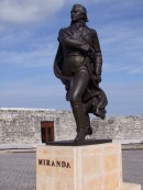 Bronze of Venezuelan Miranda, Malecon, Havana