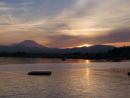 Sunrise over Kota Kinabalu volcano