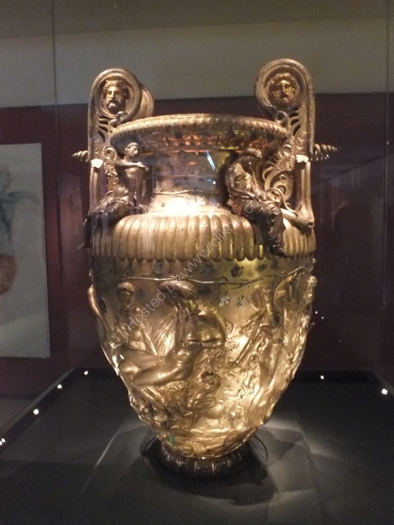 Silver & Gold Wine Vessel, Archaeological Museum, Thessalonica