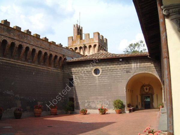 Courtyard in Castle Winery, Tuscany