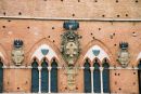 Medici Family Arms, Piazza del Campo, Sienna, Tuscany
