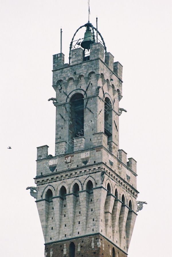 Top of Torre del Mangia, Piazza del Campo, Sienna, Tuscany