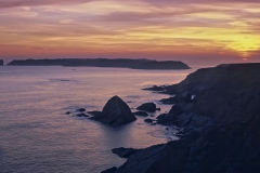 Sunset over Skomer Island, Pembrokeshire. 001
