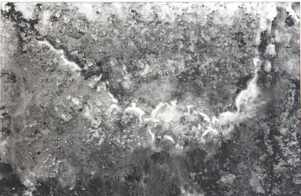 'Edge' Graphite on paper. 48 x 39cm (framed)