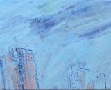 Tower Blocks Face the Wind. Oil on board.