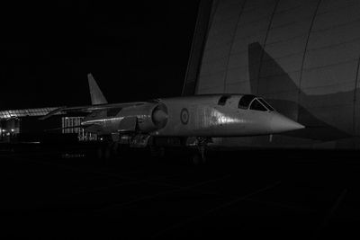 The TSR2 Prototype outside the hangar at RAF Cosford Museum TSR2 at night at Cosford