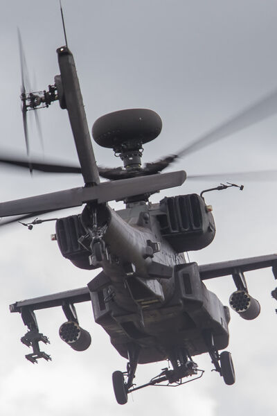 Rear view of an AAC Apache