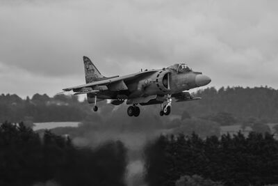 A Spanish Harrier on final approach to RNAS Yeovilton