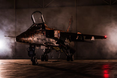 "Spotty Jag" Jaguar in the hangar. SEPECAT Jaguar in the hangar.
