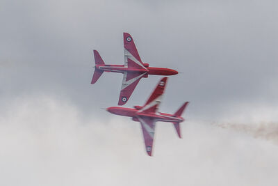 The Red Arrows Synchro Pair.