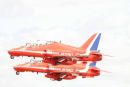 Two jets in close formation. Red Arrows