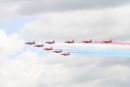 The Red Arrows in formation. Red Arrows