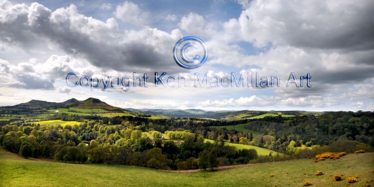 Scots View, Scottish Borders, landscape photograph by Ken MacMillan Image size 20" x 10"
