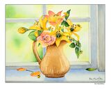 Flower study 1. Painting of flowers in a vase.