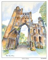 Kelso Abbey, Kelso, (Study 3 ) Kelso Abbey, Kelso, Scottish Borders. Painting (Study 3 )