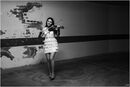 She plays and no one listens. Glyn Davies Portrait
