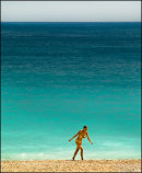 Her own private beach.