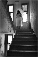 A Ray of Light on the Stairway. Glyn Davies Monochrome