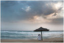 Woman on a winter beach ! Glyn Davies Cyprus