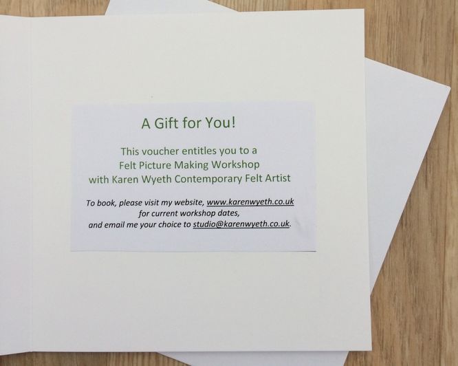 Gift Voucher for Felt Picture Making Workshop
