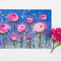 Ranunculus Greetings Card Ranunculus