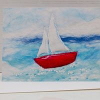Sailing Greetings Card Boat